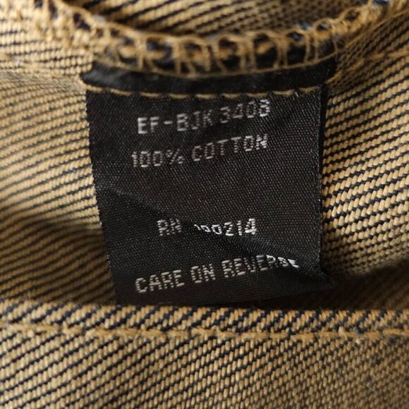 Vintage Barcode Jeans Denim Jacket Mens Size Large Blue 90s Y2K Oversized Street - Picture 5 of 6